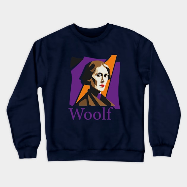 Virginia Woolf Crewneck Sweatshirt by WickedAngel